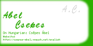 abel csepes business card