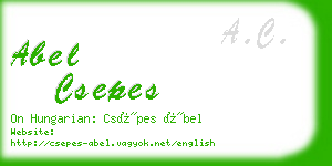 abel csepes business card